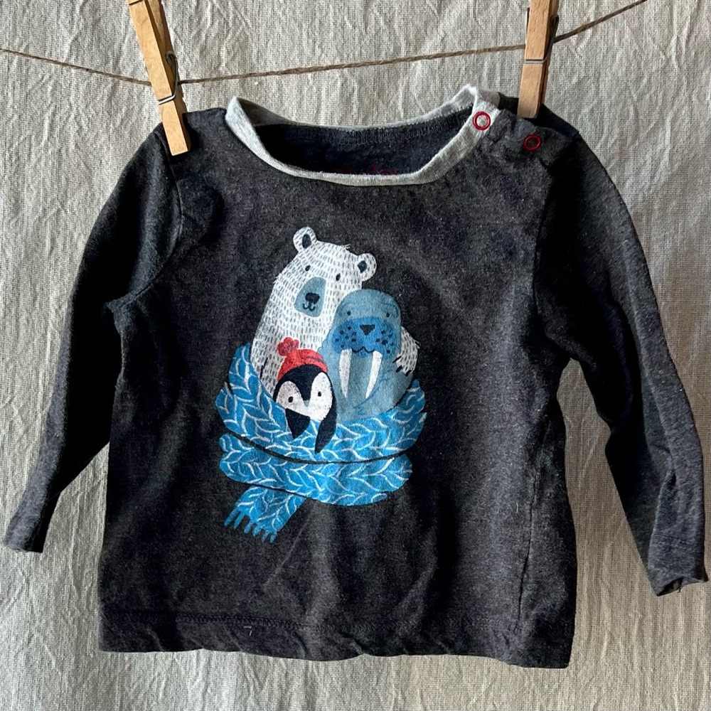 Hatley Arctic Friends Long Sleeve Baby Tee